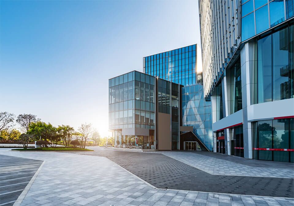 Government building with public and staff spaces